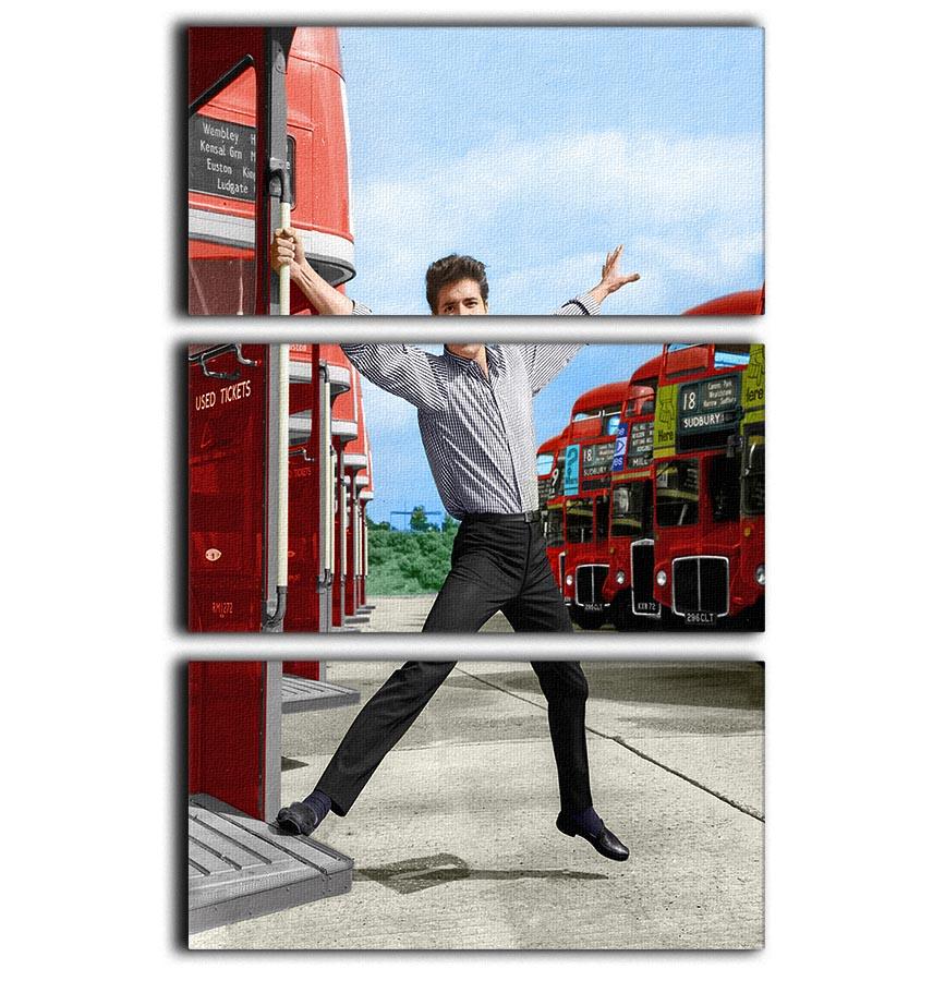 A beautiful 3-panel canvas print depicting a cliff scene in summer, showcasing vibrant colors and serene landscapes.