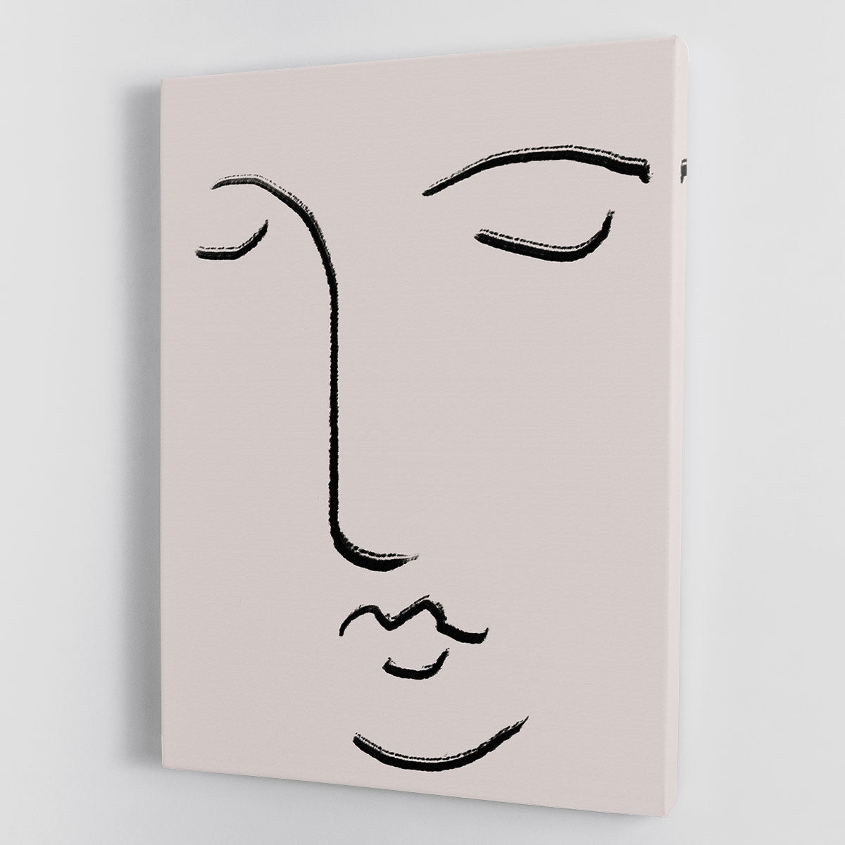 Closed Eyes Canvas Print featuring an abstract design symbolizing tranquility and introspection, perfect for modern decor.