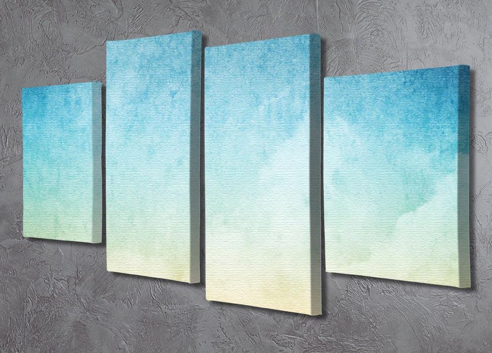 A 4-panel canvas artwork featuring a beautiful cloudscape with a grunge texture, showcasing a dynamic and modern design.