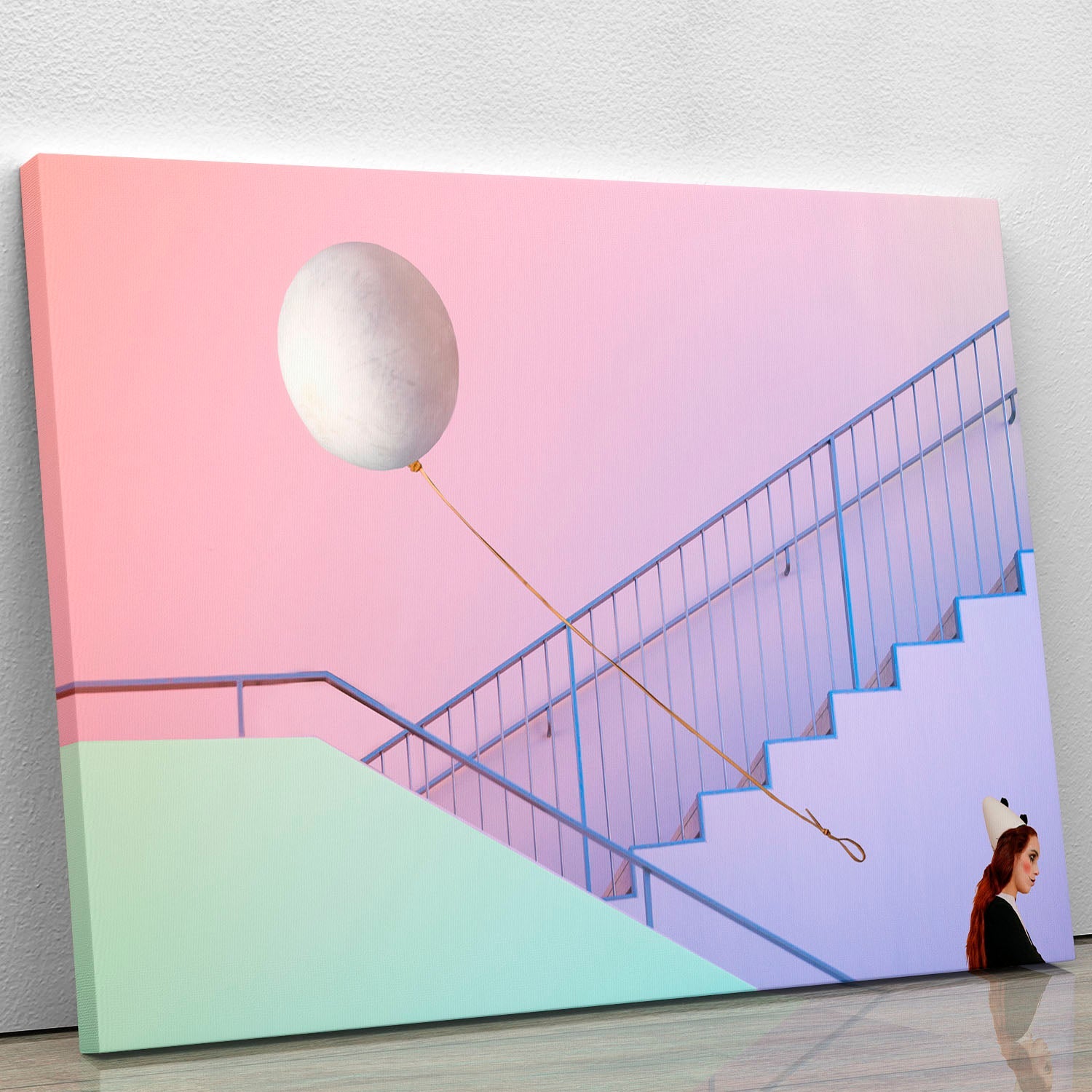 Clownville IV Canvas Print showcasing vibrant colors and intricate details, perfect for home or office decor.