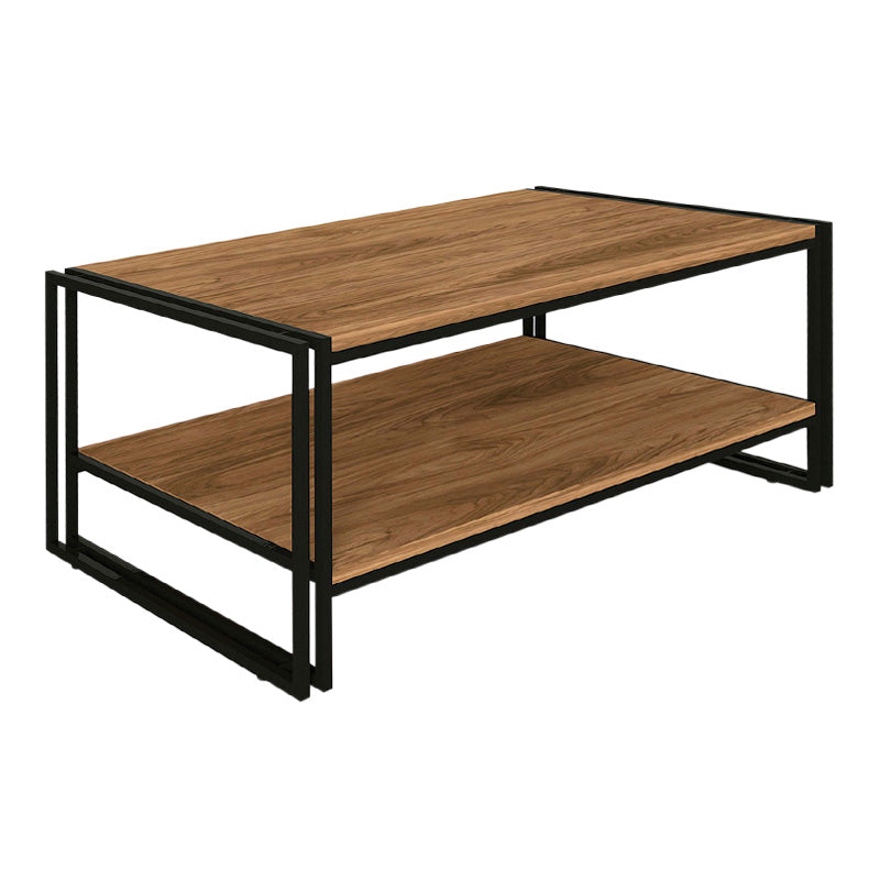 ANDRA Coffee Table in walnut finish, measuring 110x60x40cm, showcasing its elegant design and durable melamine surface.