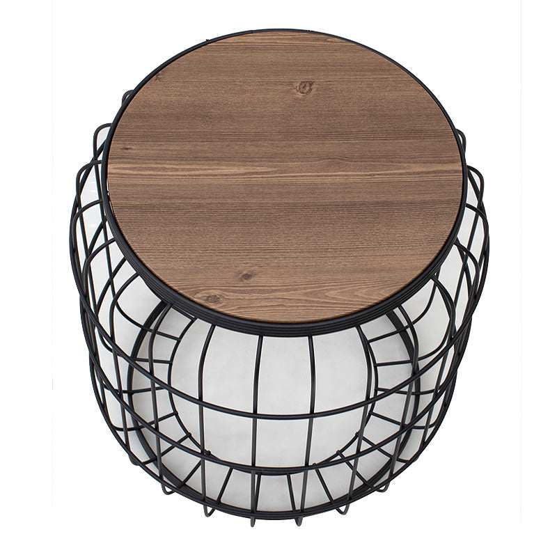 KAMIRA Black - Walnut Coffee Table showcasing a sleek design with a black MDF top and walnut accents, perfect for modern interiors.