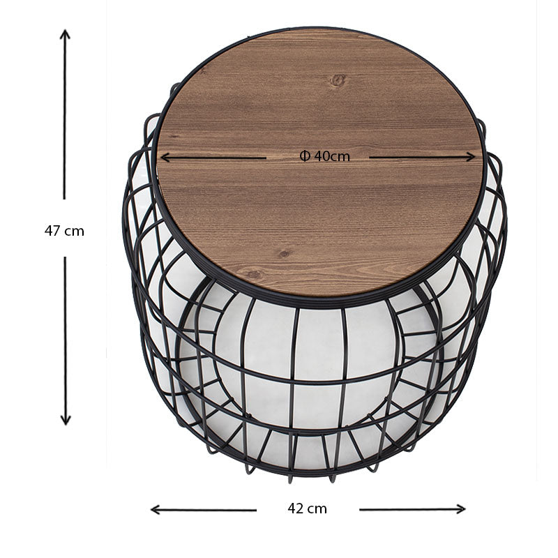 KAMIRA Black - Walnut Coffee Table showcasing a sleek design with a black MDF top and walnut accents, perfect for modern interiors.