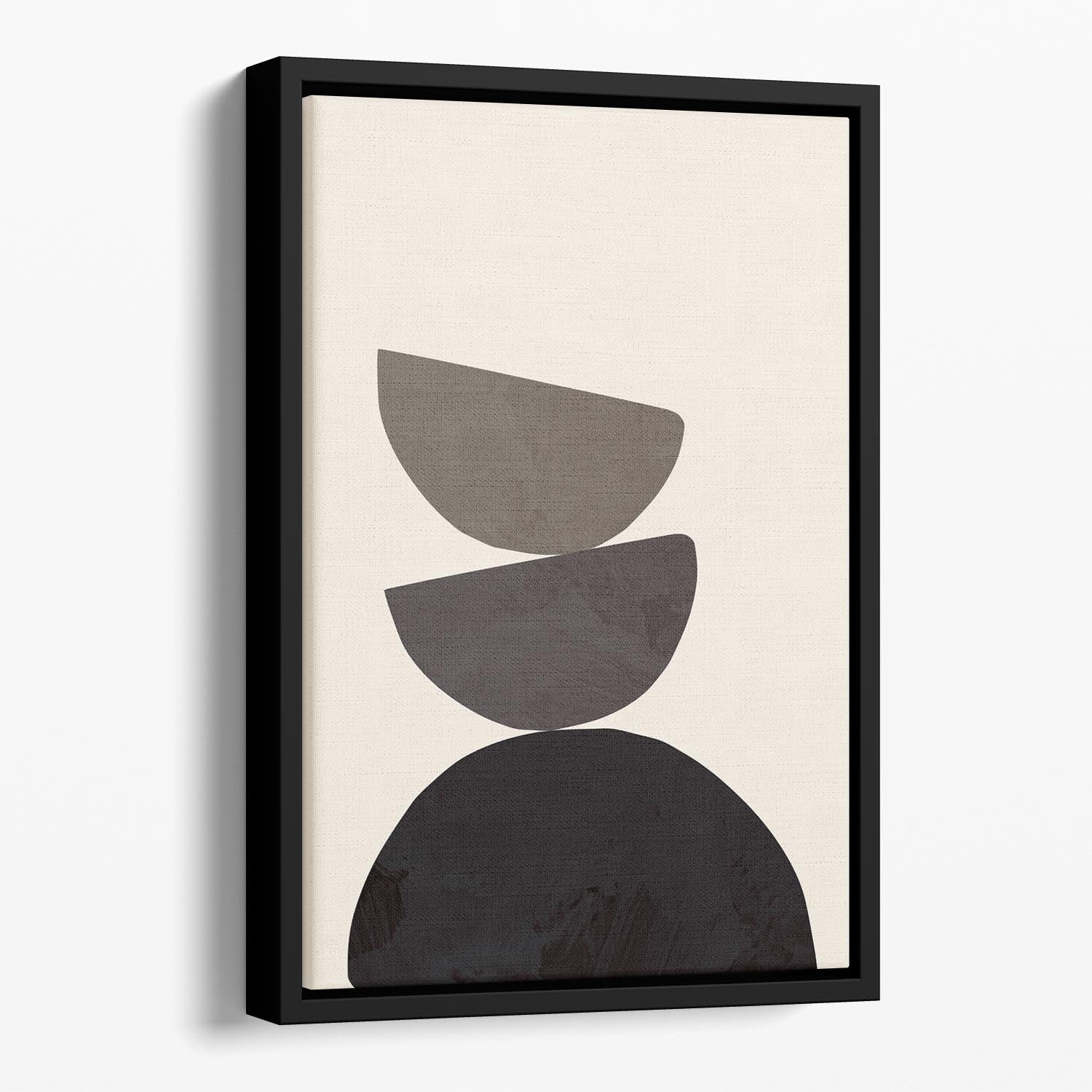 Collage 08 Floating Framed Canvas featuring vibrant abstract design in a handcrafted wooden frame, perfect for modern home decor.