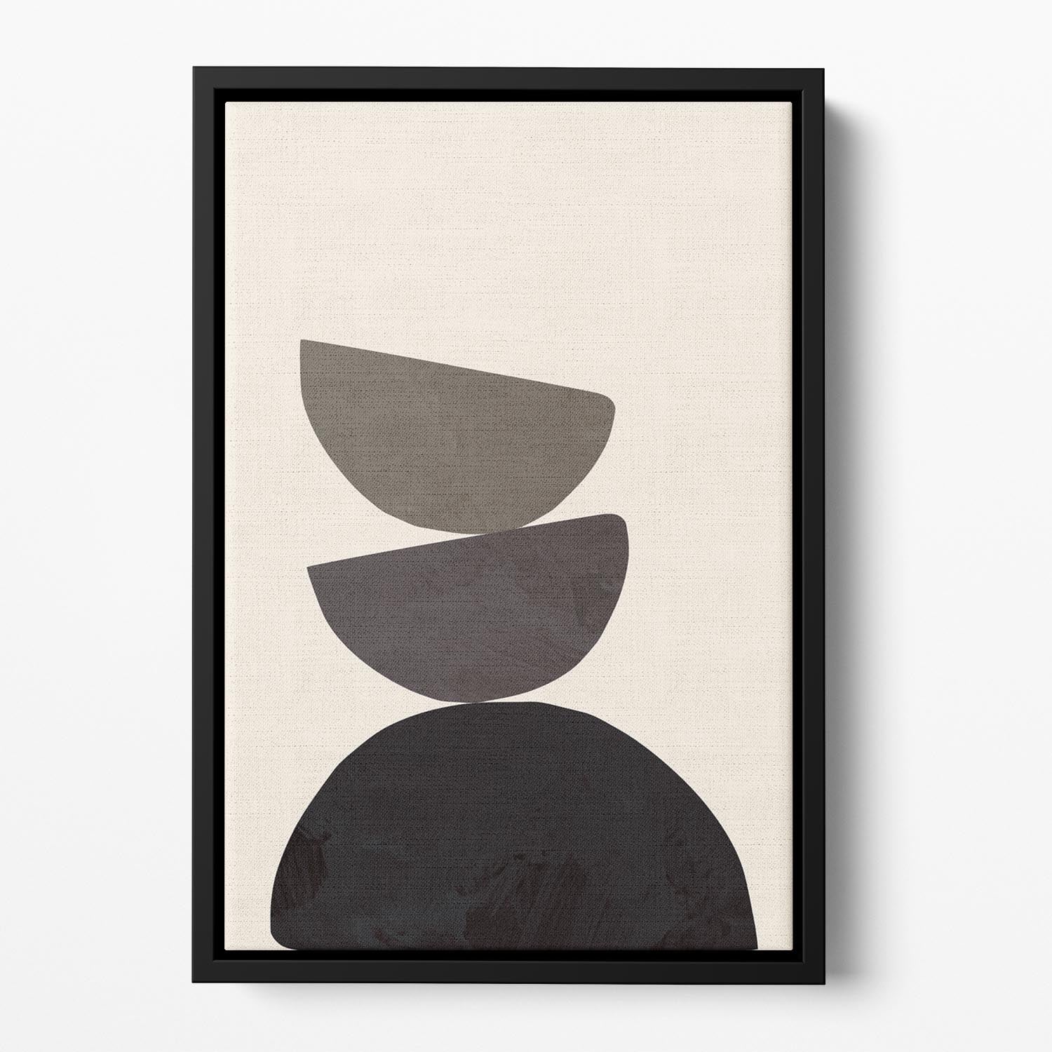 Collage 08 Floating Framed Canvas featuring vibrant abstract design in a handcrafted wooden frame, perfect for modern home decor.