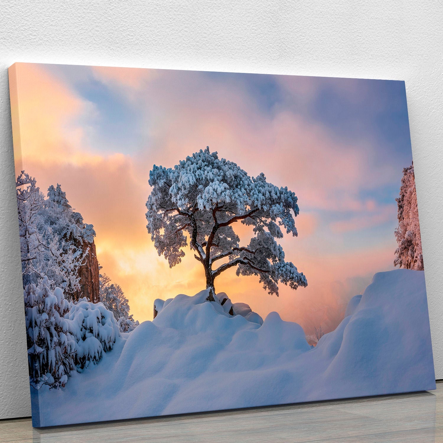 Cold Loner Canvas Print featuring abstract design in muted colors, perfect for modern home decor.