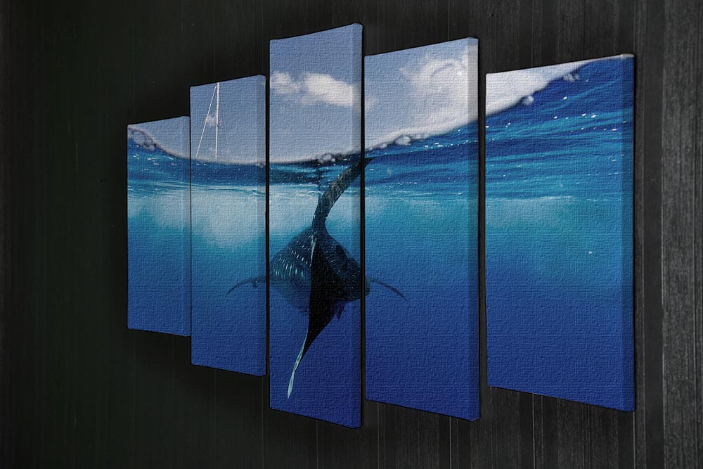 Collision Course 5 Split Panel Canvas artwork featuring a dynamic design across five panels, enhancing any interior space.