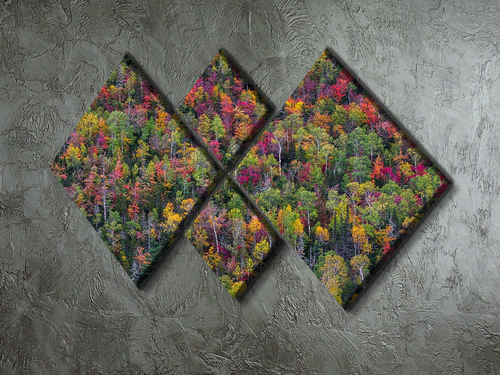 Color Palette 4 Square Multi Panel Canvas featuring four vibrant square panels arranged together, showcasing a harmonious design.