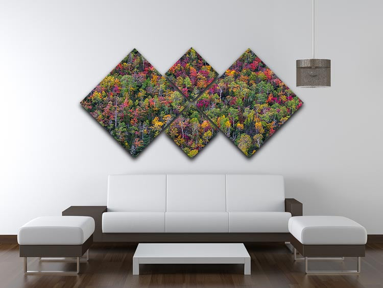 Color Palette 4 Square Multi Panel Canvas featuring four vibrant square panels arranged together, showcasing a harmonious design.