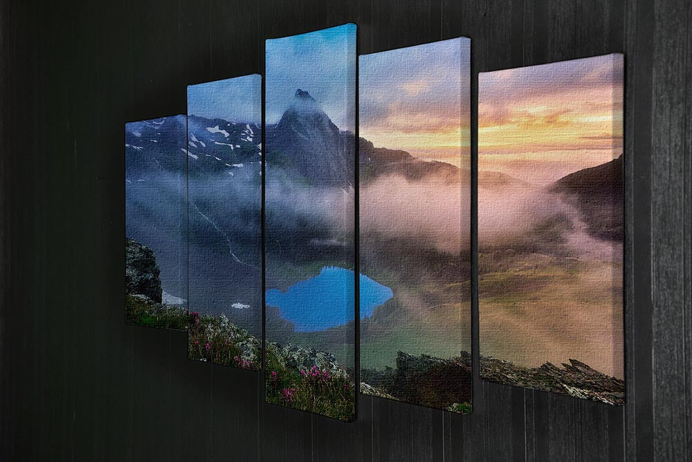 Colorado Paradise 5 Split Panel Canvas artwork featuring vibrant colors and nature-inspired design across five panels.