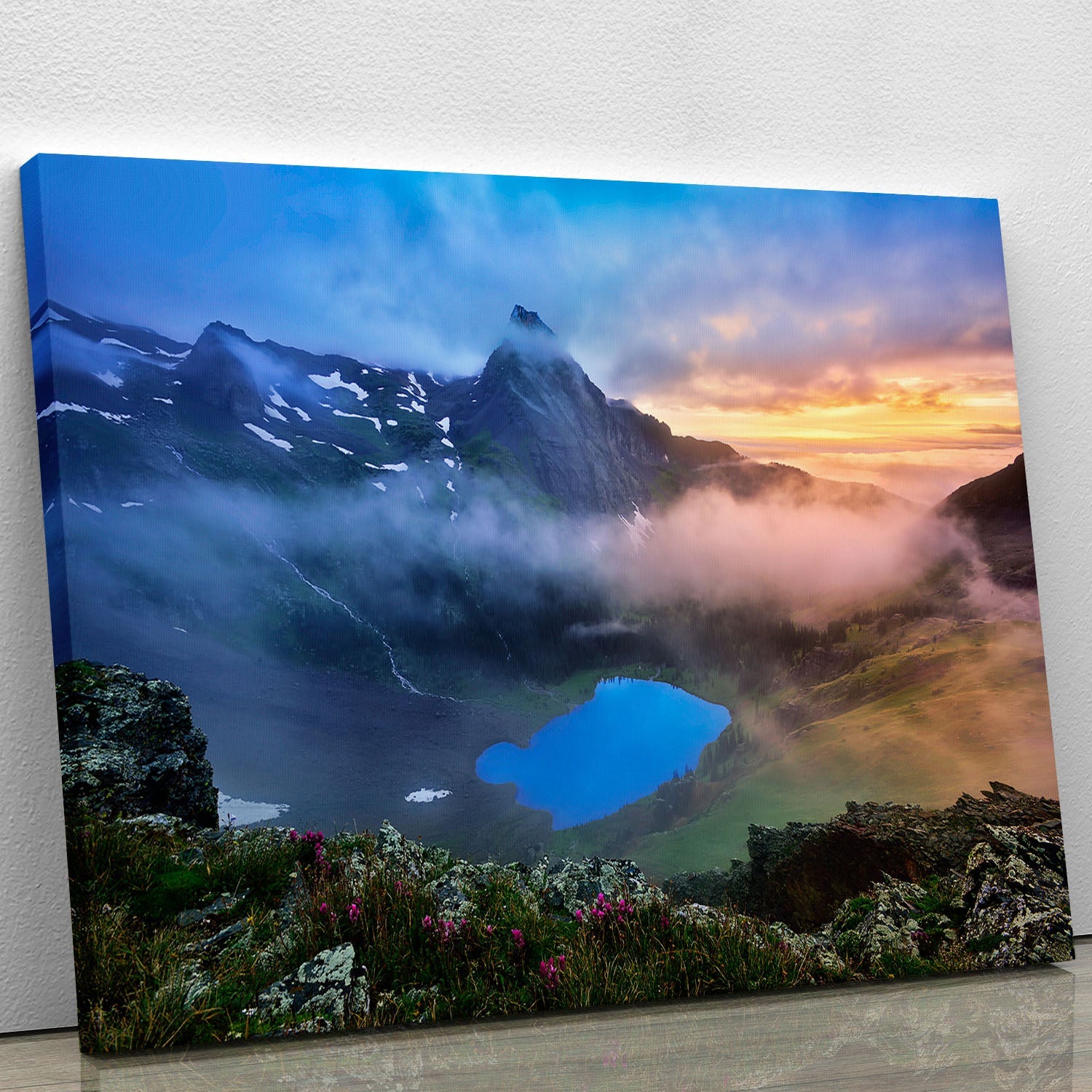A beautiful canvas print of Colorado's stunning landscape featuring mountains and forests, perfect for home decor.