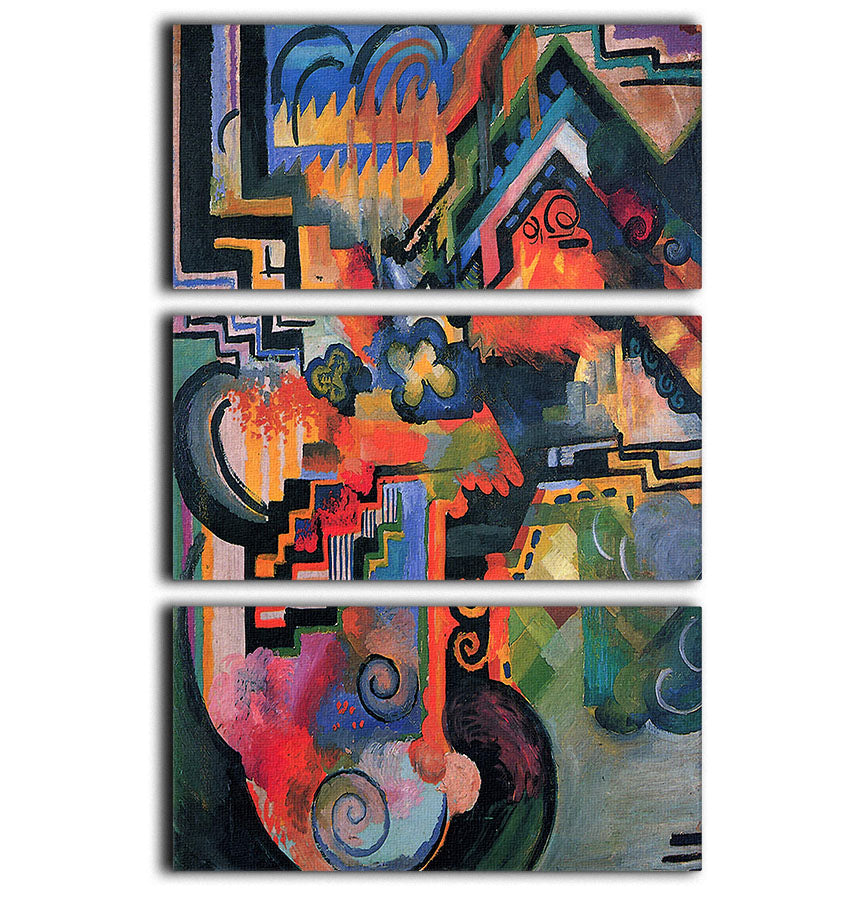 Three-panel canvas art featuring a colorful homage to Sebastian Johann Bach, elegantly designed for modern decor.