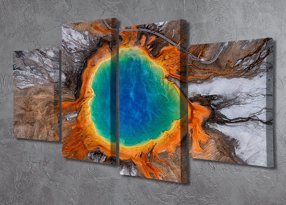 Colors 4 Split Panel Canvas artwork featuring vibrant colors and dynamic design, divided into four equal sections.