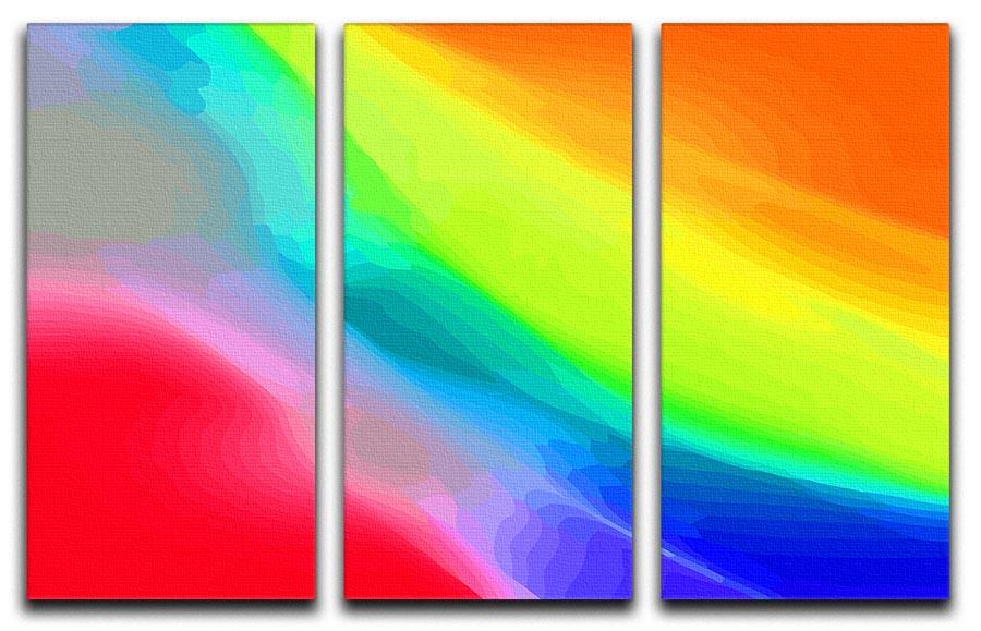 Colour Swirl 3 Split Panel Canvas Print featuring vibrant colors and abstract design, perfect for home decor.