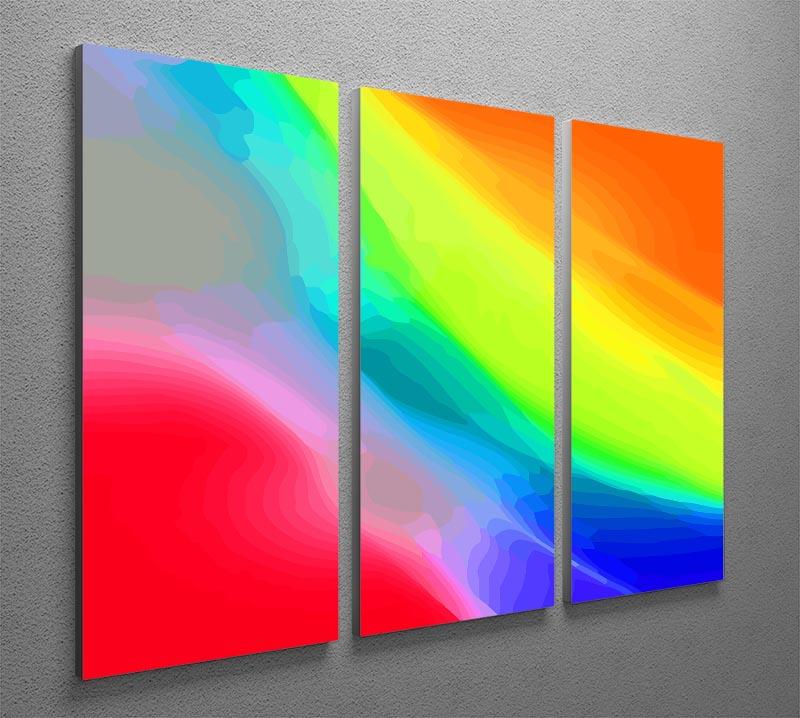 Colour Swirl 3 Split Panel Canvas Print featuring vibrant colors and abstract design, perfect for home decor.