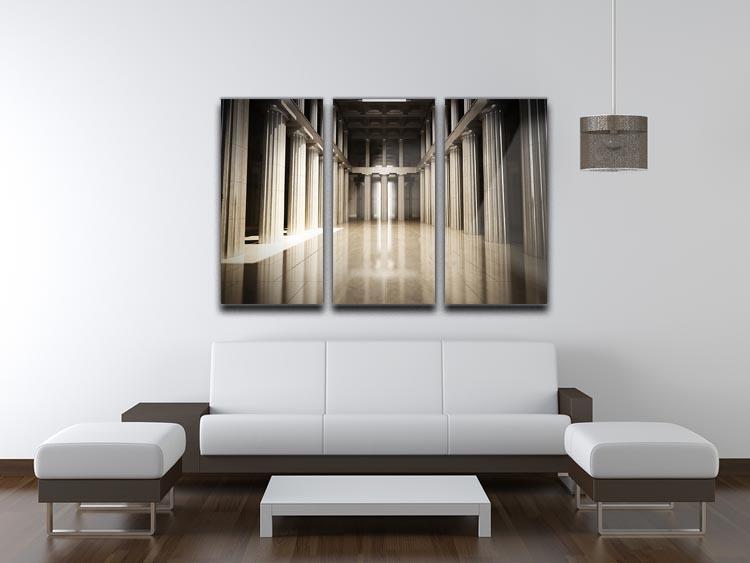 A stunning 3-panel canvas print featuring a captivating design, perfect for enhancing interior spaces.