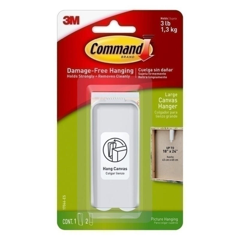 COMMAND Hanger 17044-ES in a pack of four, designed for damage-free hanging on various surfaces.