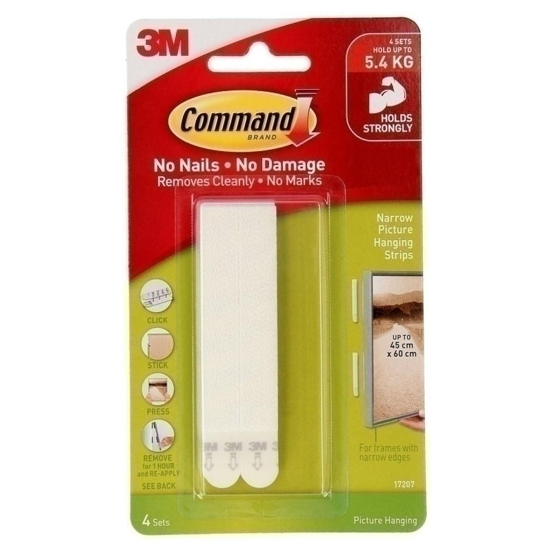 COMMAND Hanger 17207 in white, designed for damage-free picture hanging, includes six hangers in a box.