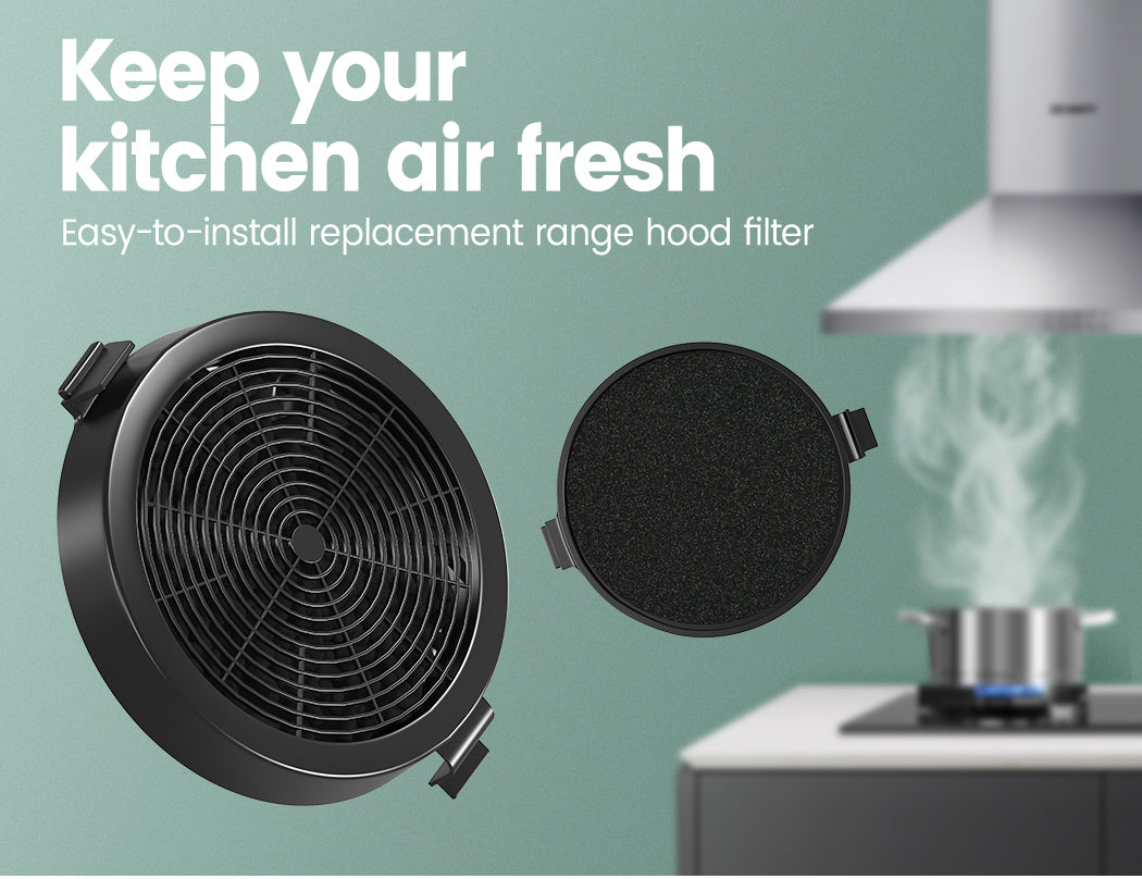 Comfee Range Hood Carbon Charcoal Filter, two pieces, designed for ductless range hoods, effective odour removal.