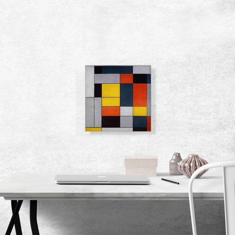 Composition No II 1920 canvas art featuring abstract design in vibrant colors, perfect for modern decor.
