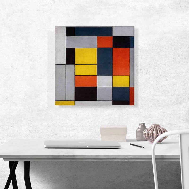 Composition No II 1920 canvas art featuring abstract design in vibrant colors, perfect for modern decor.