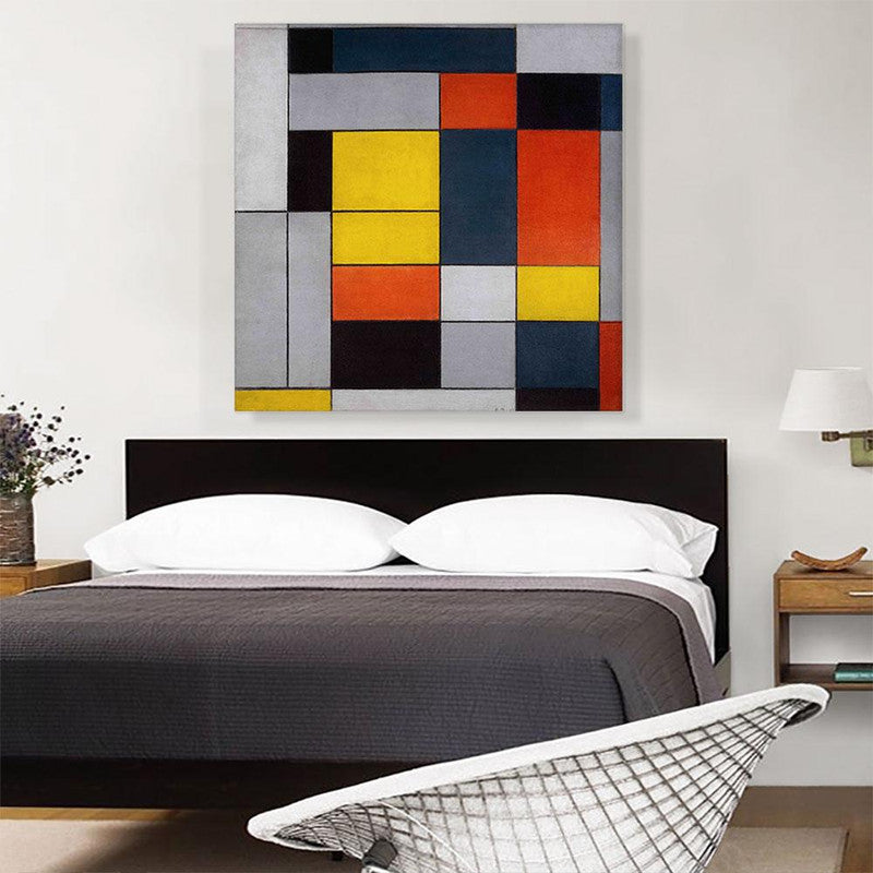 Composition No II 1920 canvas art featuring abstract design in vibrant colors, perfect for modern decor.