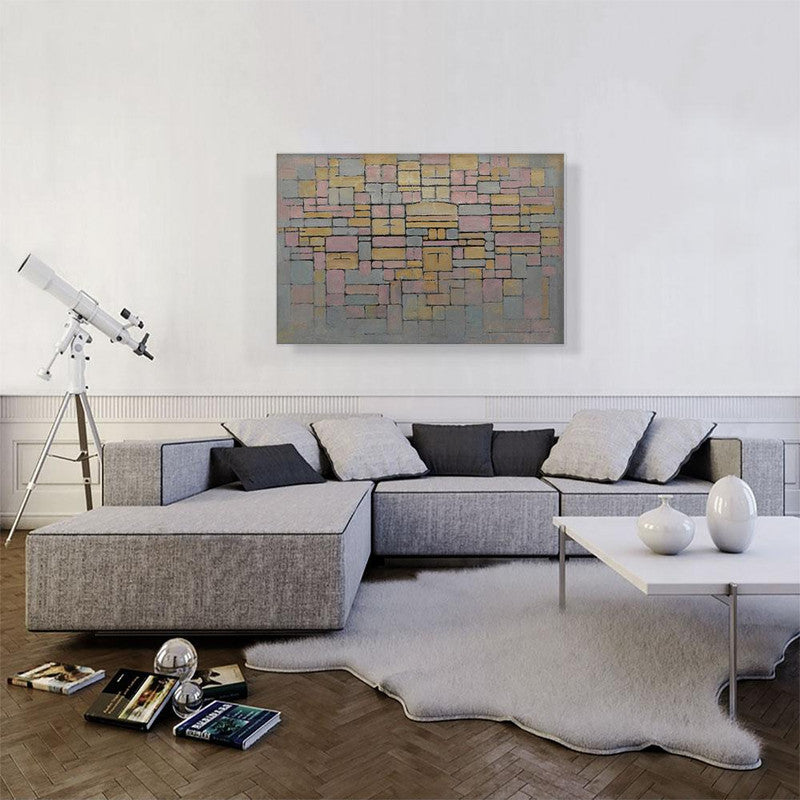 Composition No V 1914 canvas art featuring abstract design with vibrant colors, perfect for modern decor.
