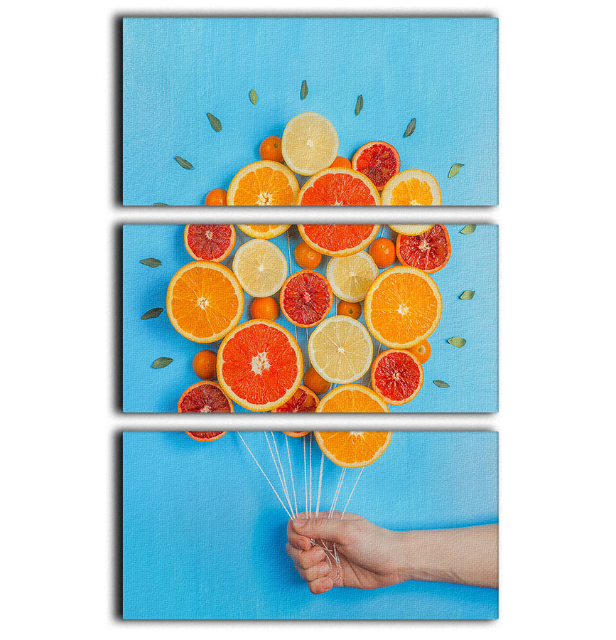 A stunning 3-panel canvas print featuring vibrant summer-themed artwork, perfect for home decor.