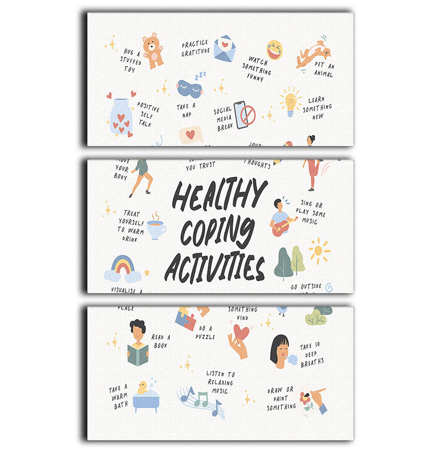 A beautiful 3-panel canvas print featuring captivating designs, perfect for home or office decor.