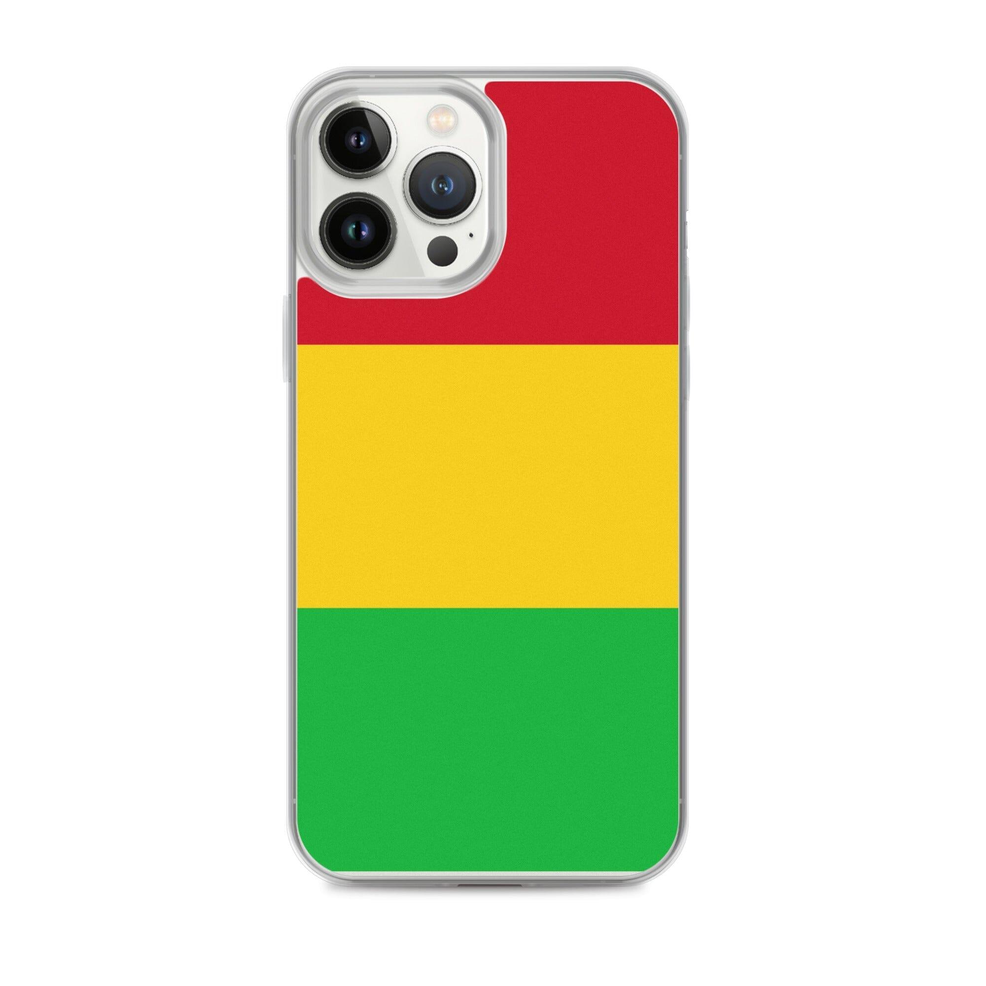 Coque de téléphone avec le drapeau du Mali, en plastique transparent et TPU, pour iPhone 6 à 14 Pro Max.