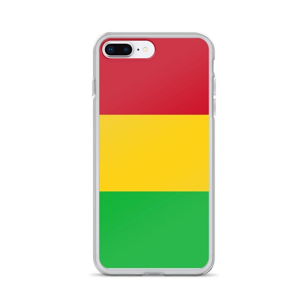 Coque de téléphone avec le drapeau du Mali, en plastique transparent et TPU, pour iPhone 6 à 14 Pro Max.