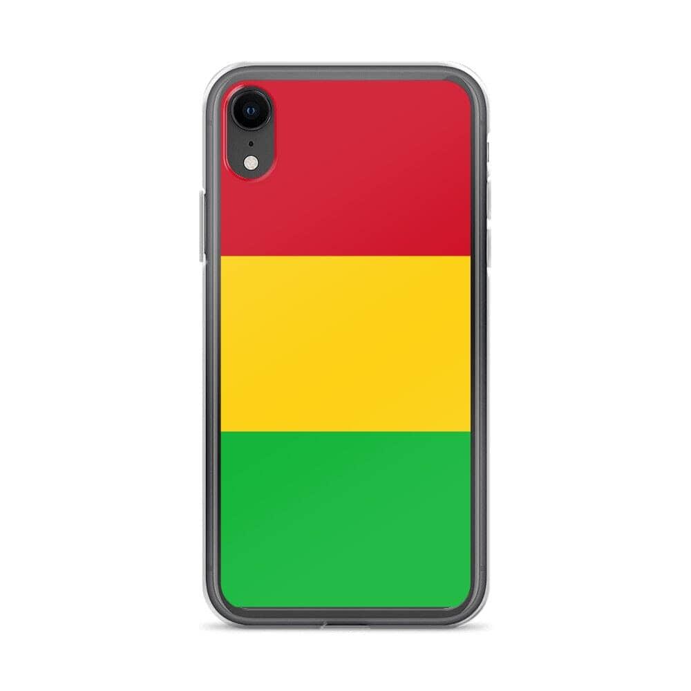 Coque de téléphone avec le drapeau du Mali, en plastique transparent et TPU, pour iPhone 6 à 14 Pro Max.