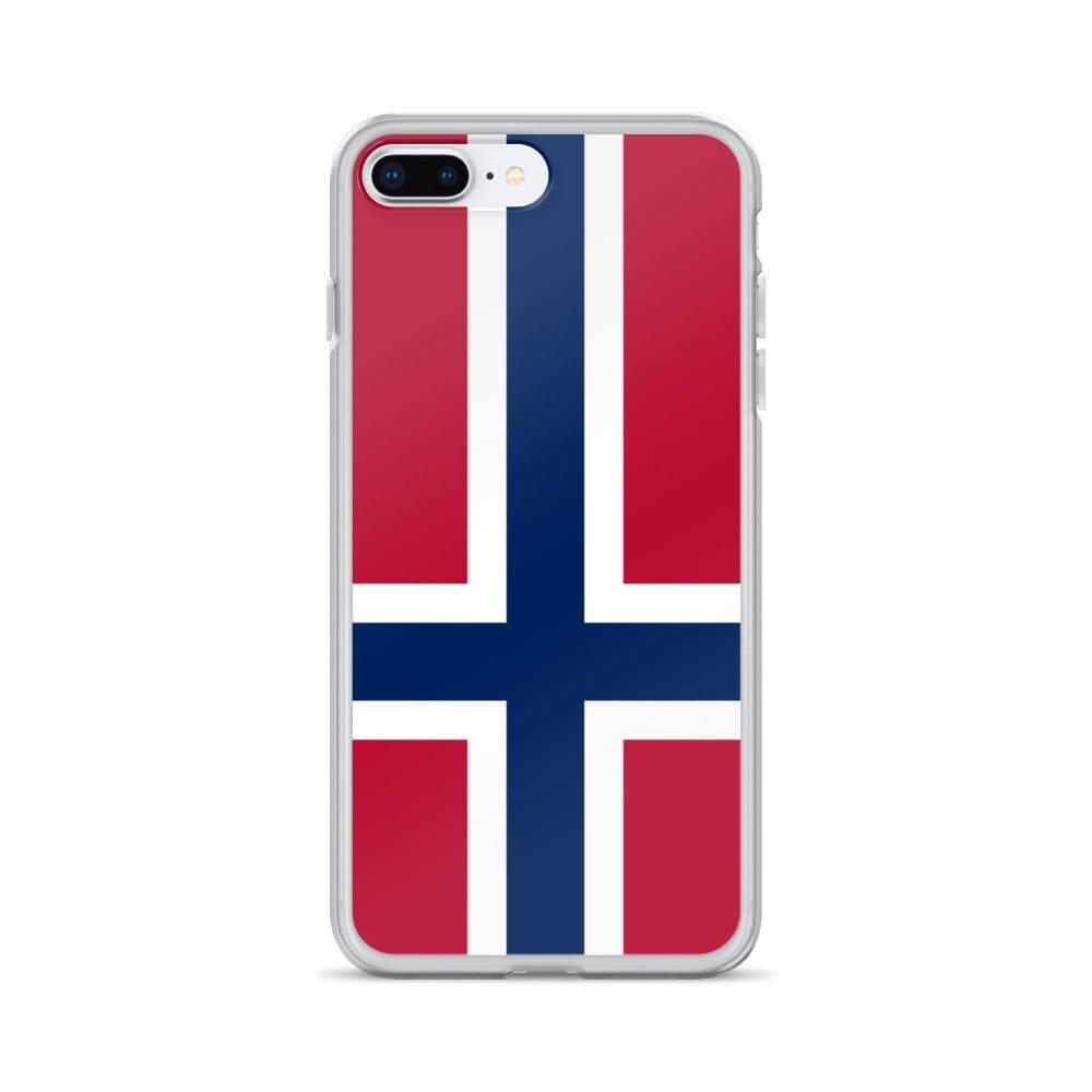 Coque de téléphone transparente avec le Drapeau du Svalbard et de Jan Mayen, offrant protection et style pour iPhone.