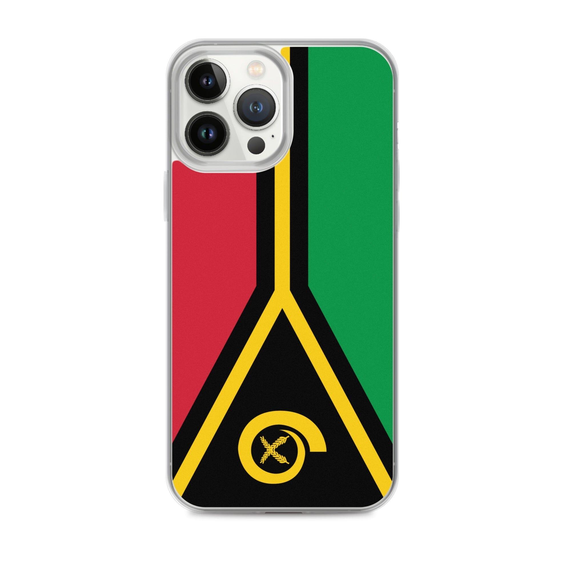 Coque de téléphone avec le drapeau du Vanuatu, en plastique transparent et TPU, pour iPhone 6 à 14 Pro Max.