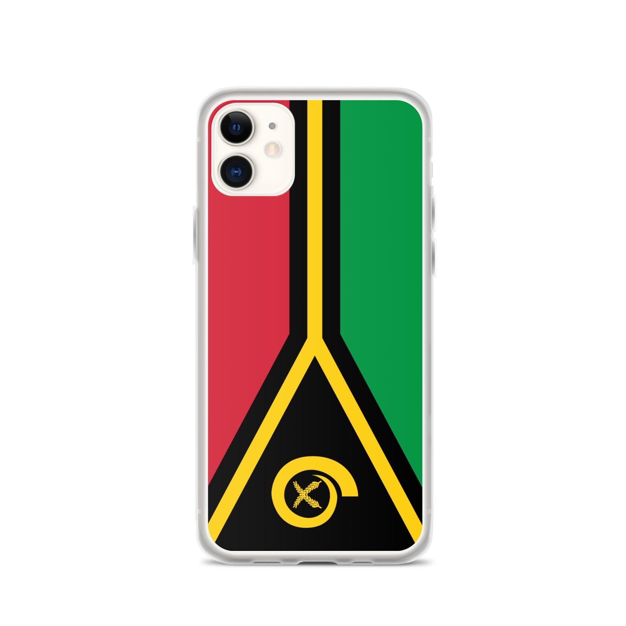 Coque de téléphone avec le drapeau du Vanuatu, en plastique transparent et TPU, pour iPhone 6 à 14 Pro Max.