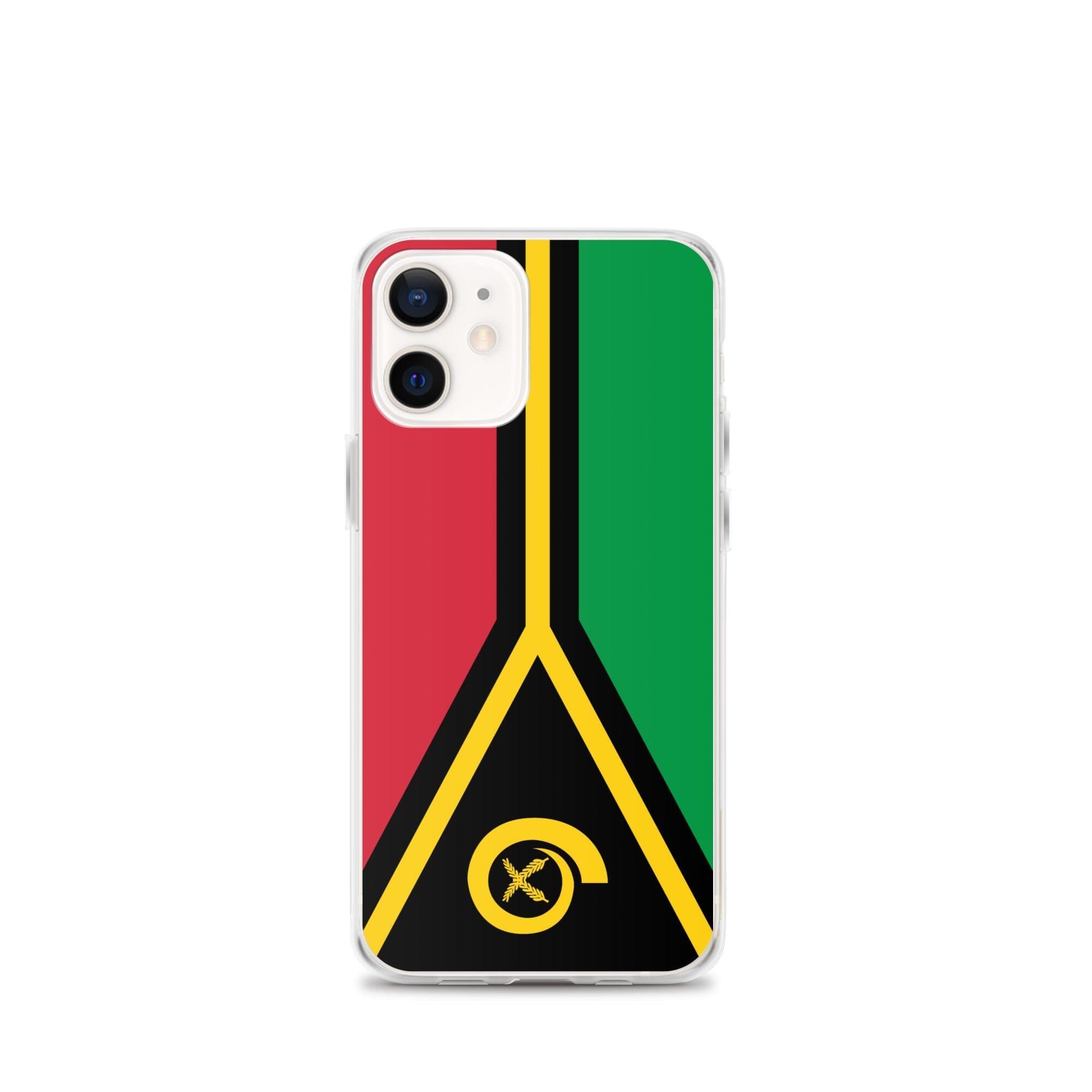 Coque de téléphone avec le drapeau du Vanuatu, en plastique transparent et TPU, pour iPhone 6 à 14 Pro Max.