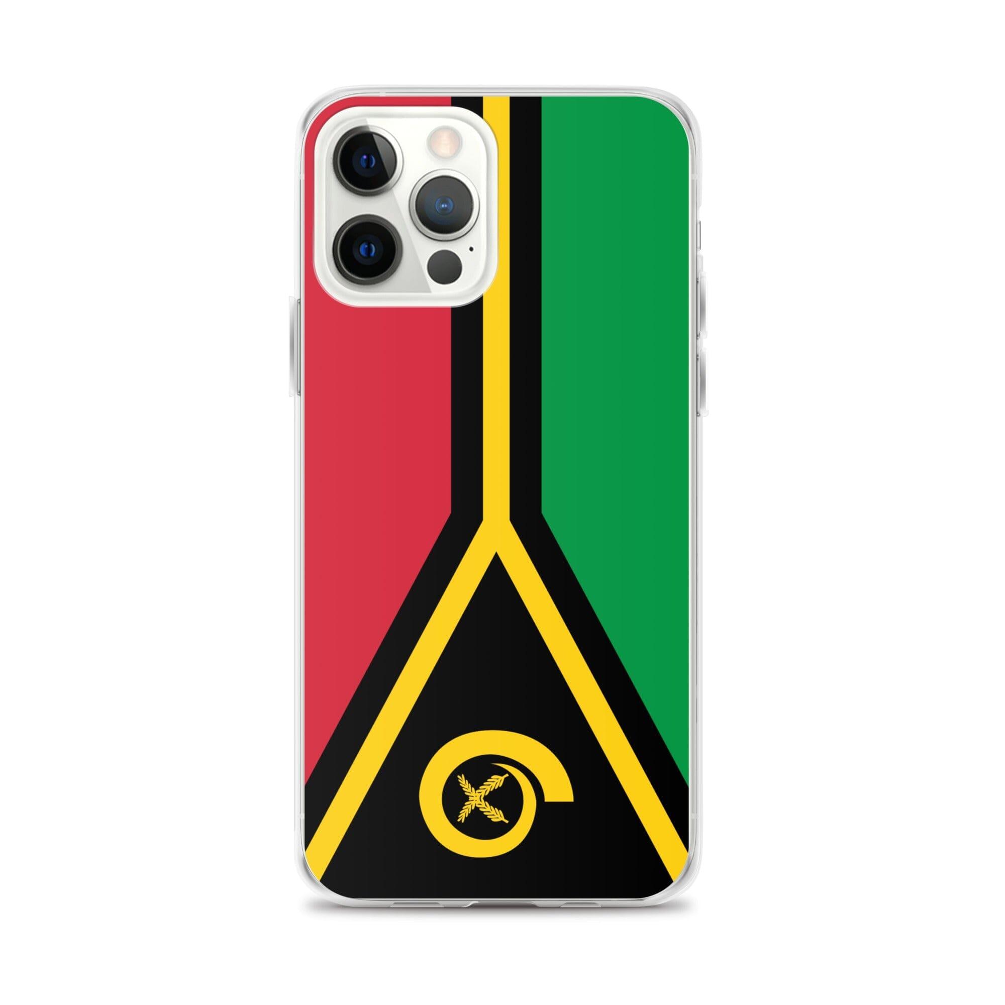Coque de téléphone avec le drapeau du Vanuatu, en plastique transparent et TPU, pour iPhone 6 à 14 Pro Max.
