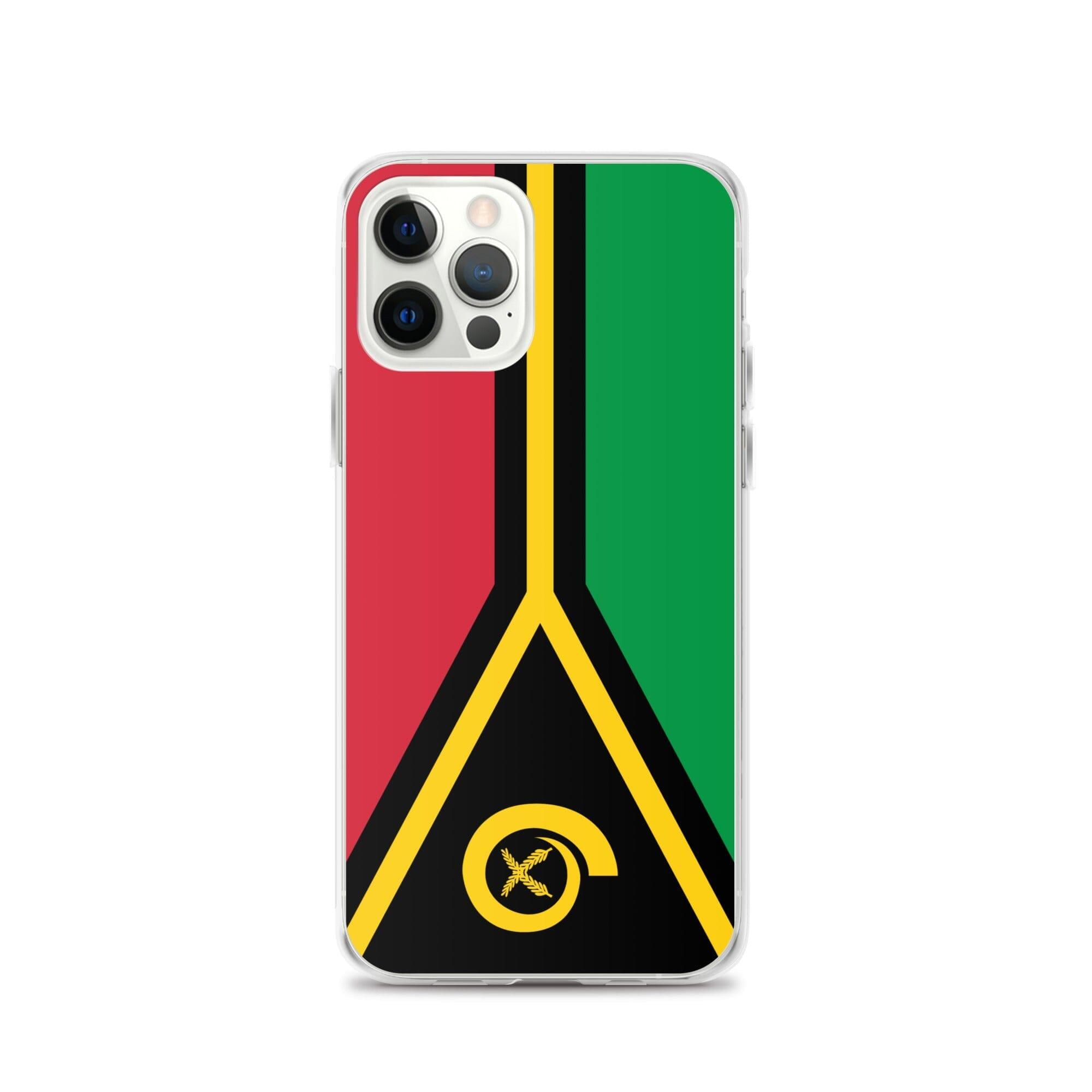 Coque de téléphone avec le drapeau du Vanuatu, en plastique transparent et TPU, pour iPhone 6 à 14 Pro Max.