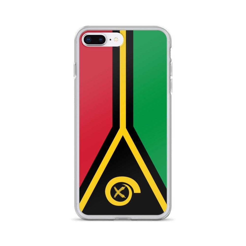 Coque de téléphone avec le drapeau du Vanuatu, en plastique transparent et TPU, pour iPhone 6 à 14 Pro Max.