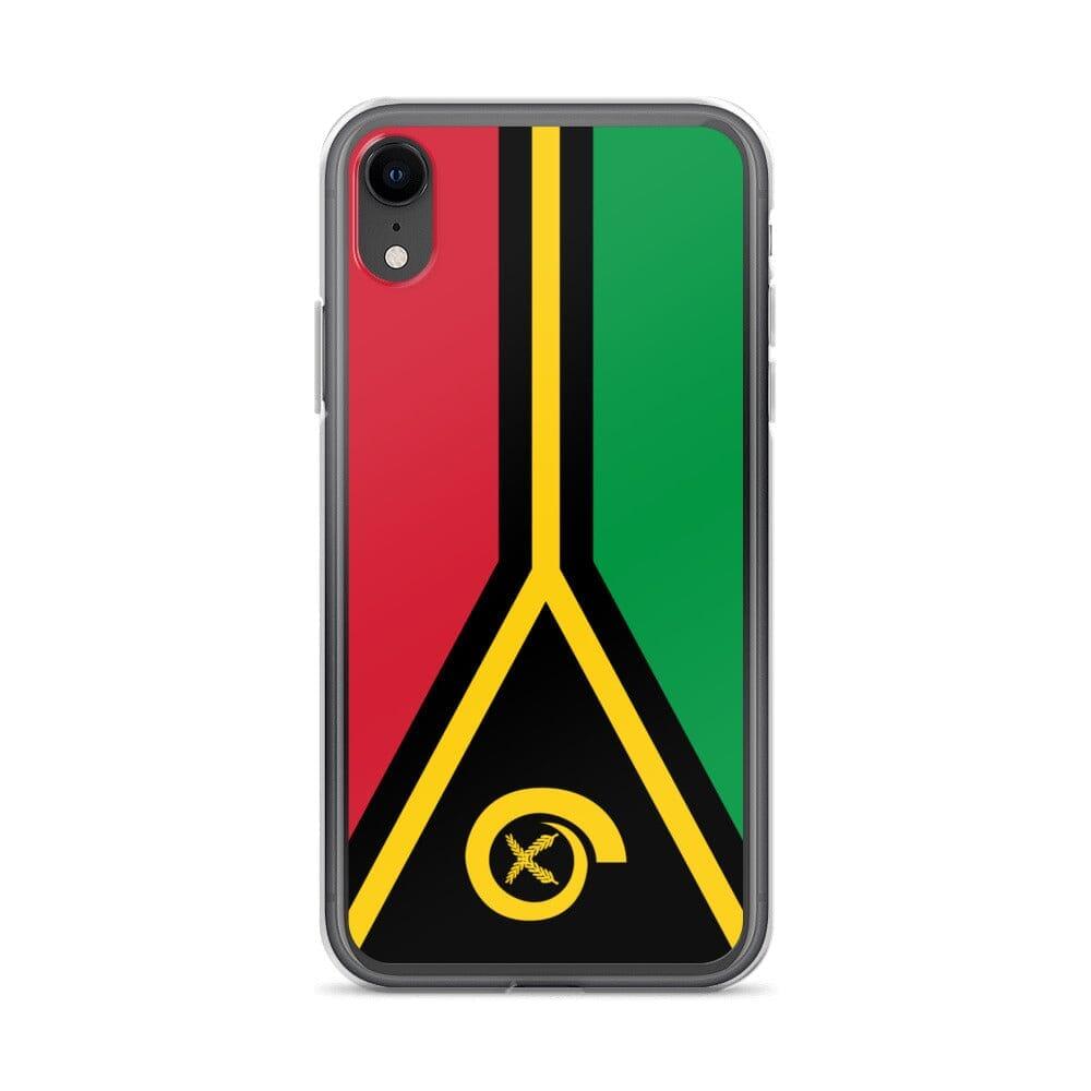 Coque de téléphone avec le drapeau du Vanuatu, en plastique transparent et TPU, pour iPhone 6 à 14 Pro Max.