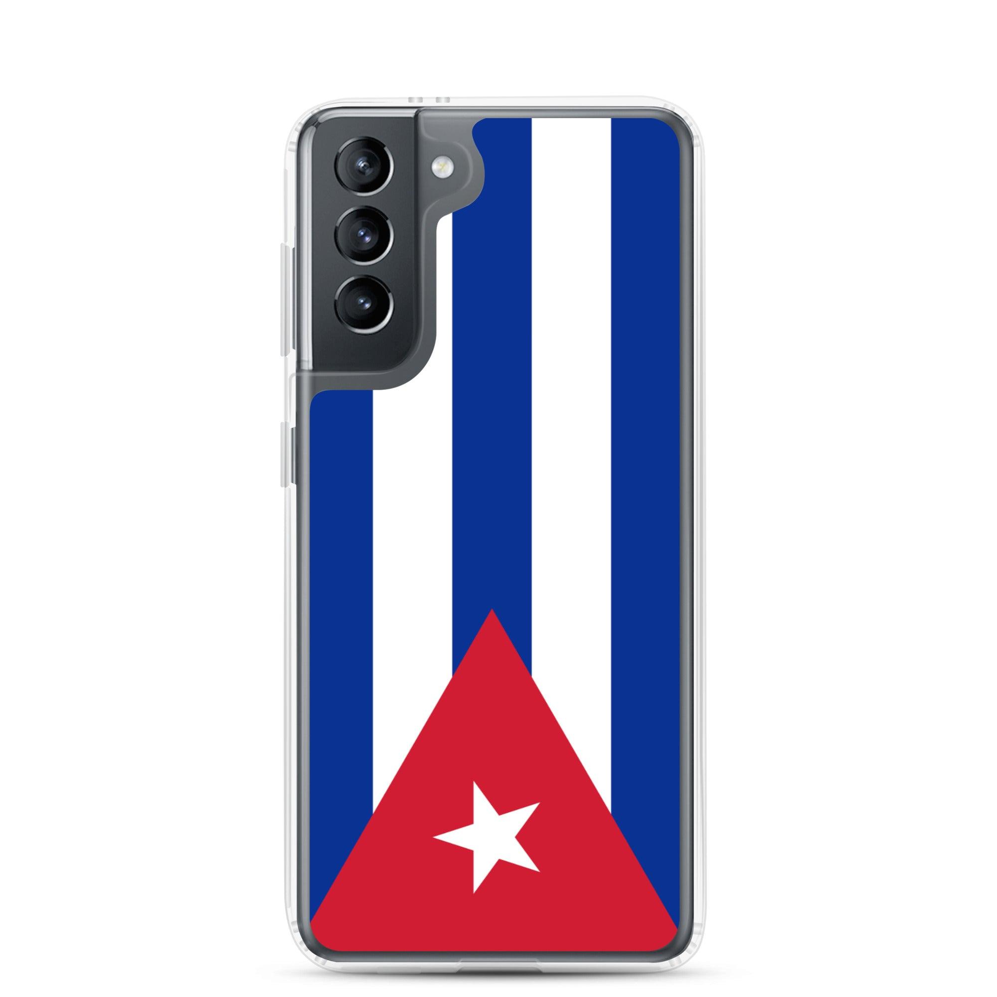 Coque de téléphone avec le drapeau de Cuba, en TPU, offrant une protection élégante et durable.