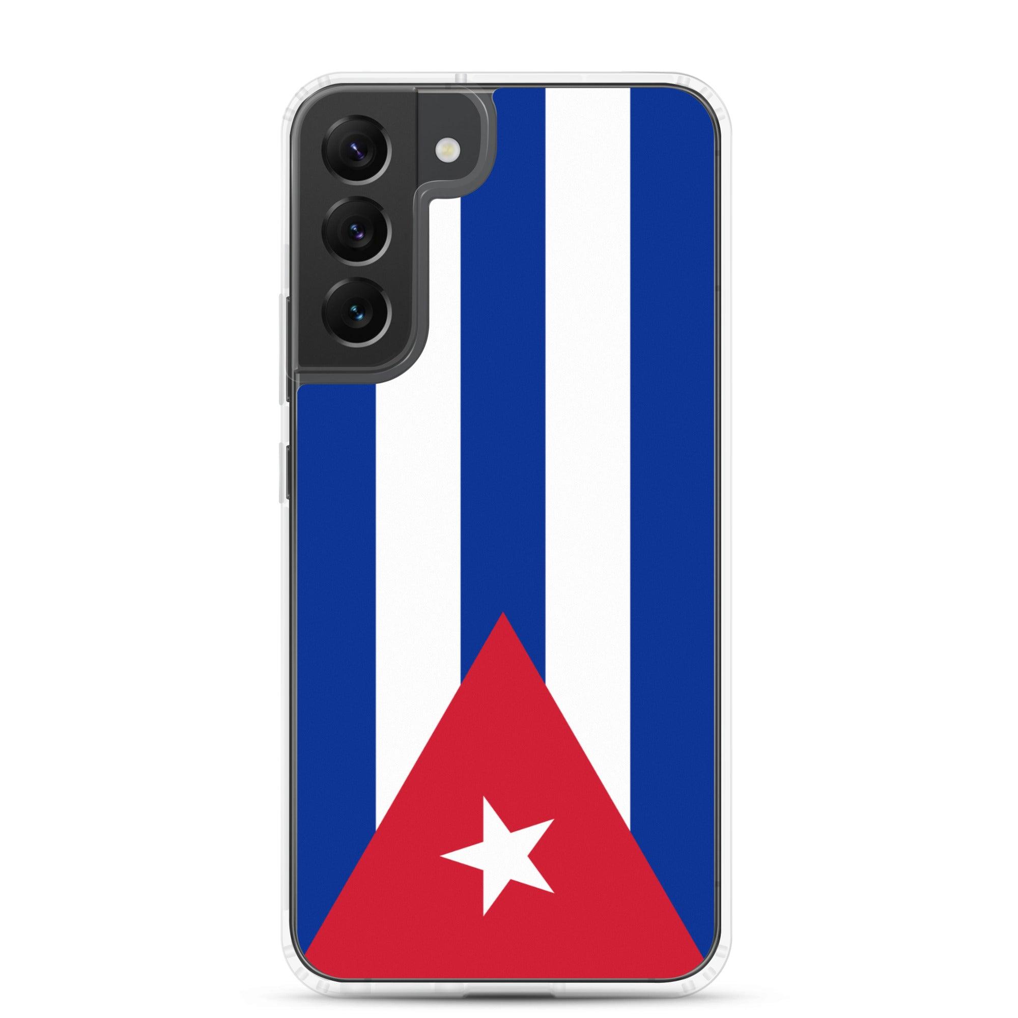 Coque de téléphone avec le drapeau de Cuba, en TPU, offrant une protection élégante et durable.