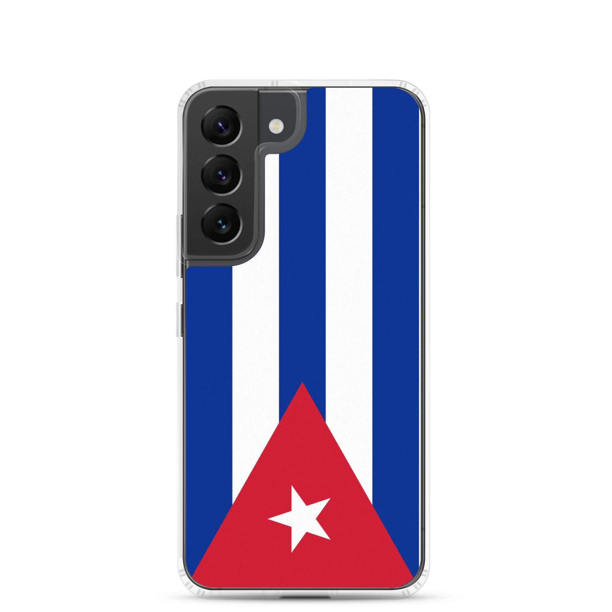 Coque de téléphone avec le drapeau de Cuba, en TPU, offrant une protection élégante et durable.