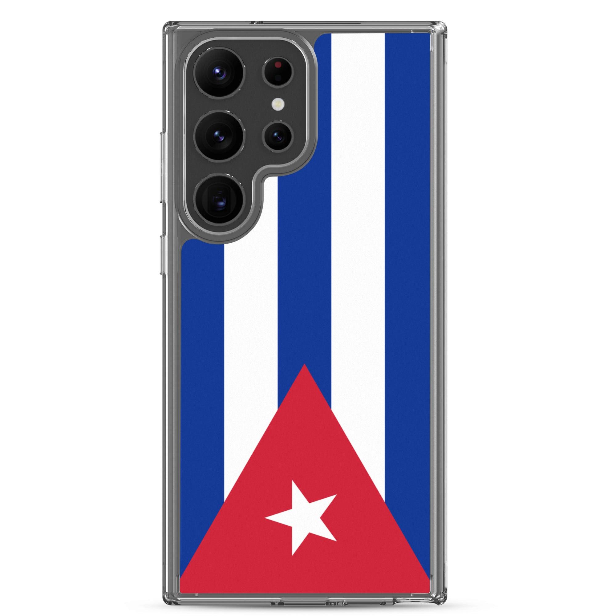 Coque de téléphone avec le drapeau de Cuba, en TPU, offrant une protection élégante et durable.