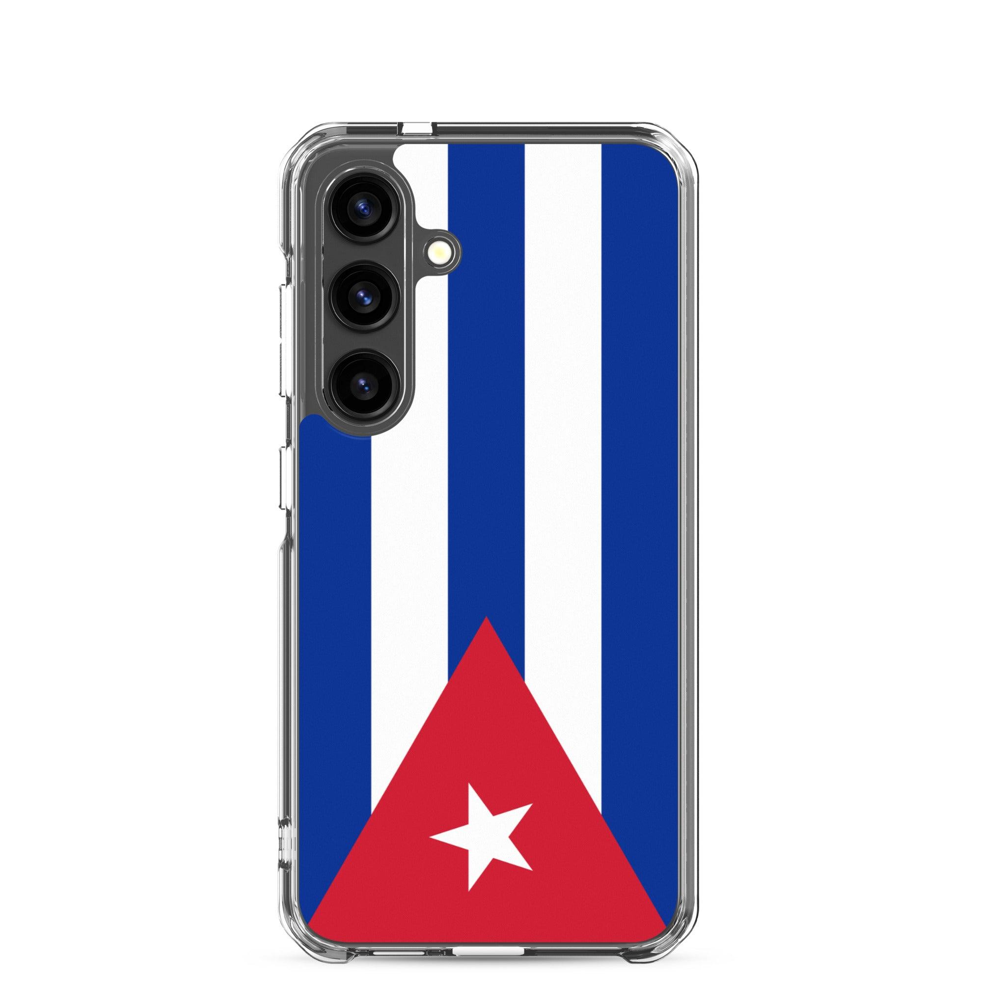 Coque de téléphone avec le drapeau de Cuba, en TPU, offrant une protection élégante et durable.