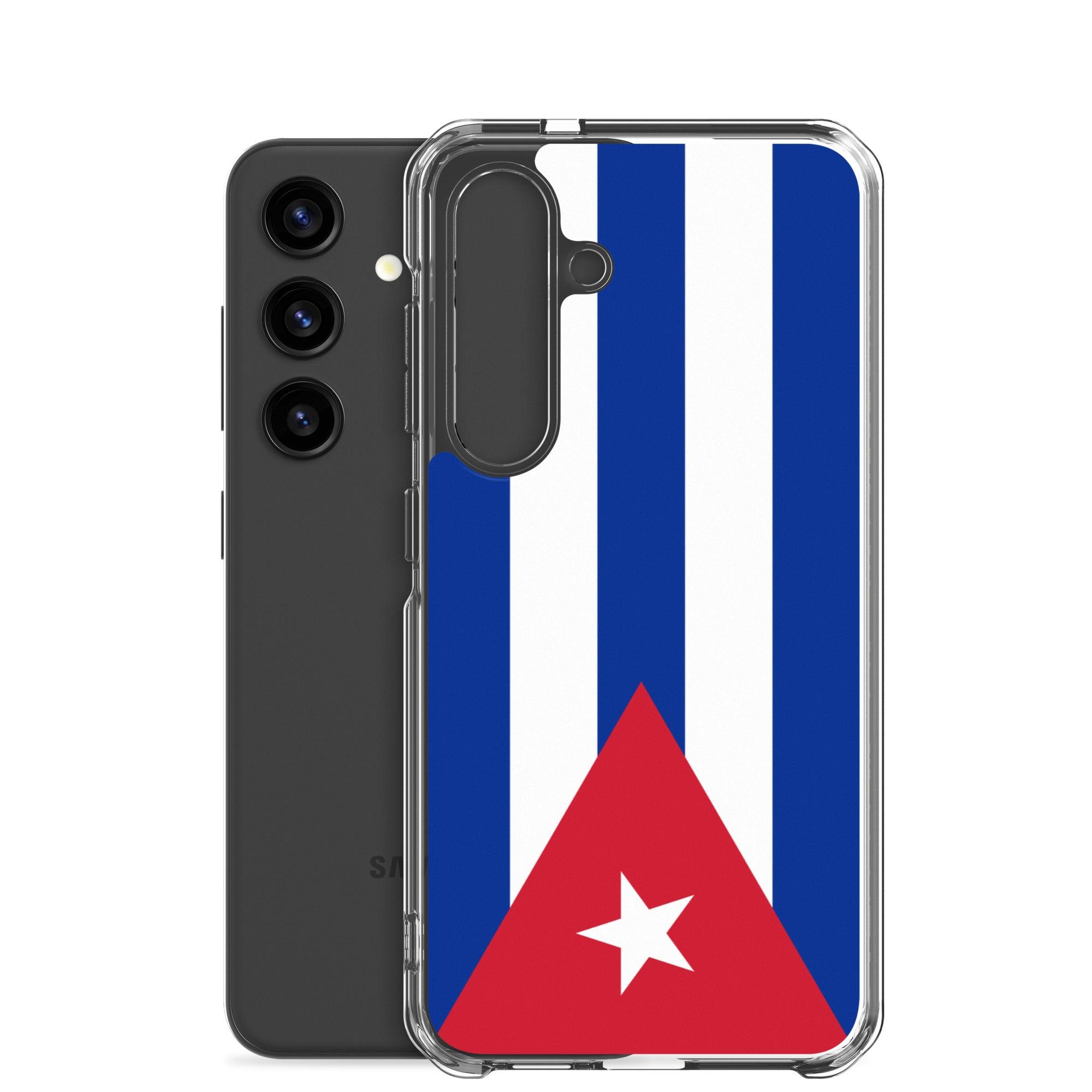 Coque de téléphone avec le drapeau de Cuba, en TPU, offrant une protection élégante et durable.