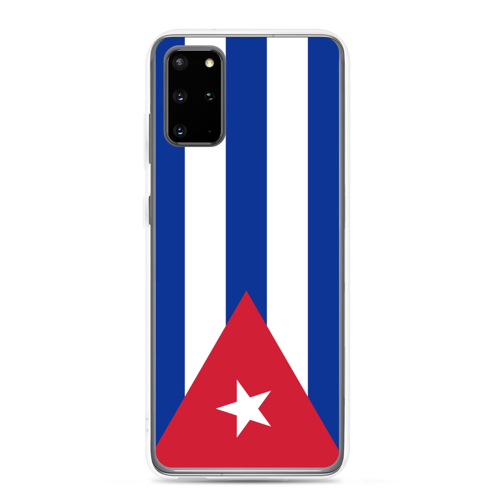 Coque de téléphone avec le drapeau de Cuba, en TPU, offrant une protection élégante et durable.