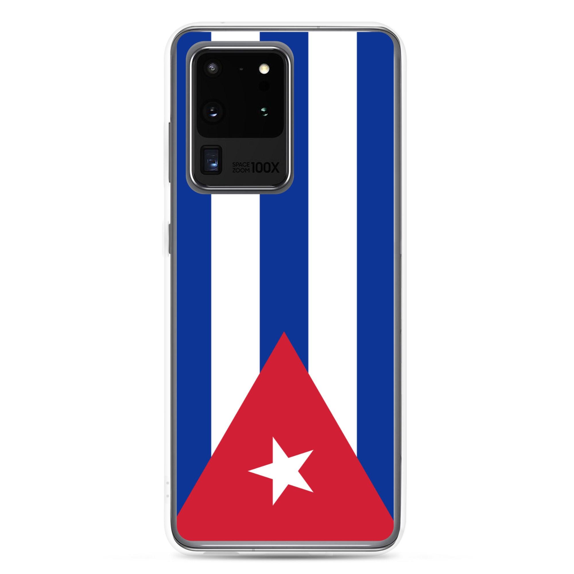 Coque de téléphone avec le drapeau de Cuba, en TPU, offrant une protection élégante et durable.