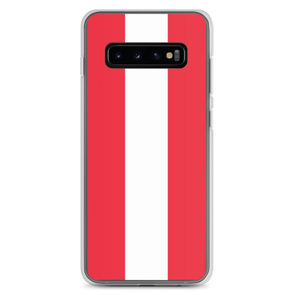 Coque de téléphone avec le drapeau de l'Autriche, fabriquée en TPU, offrant une protection élégante et durable.