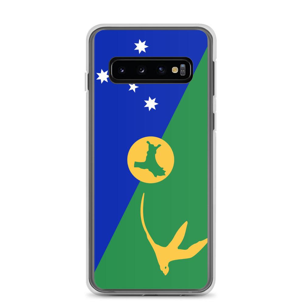 Coque de téléphone avec le drapeau de l'île Christmas, en TPU, offrant une protection élégante et durable.